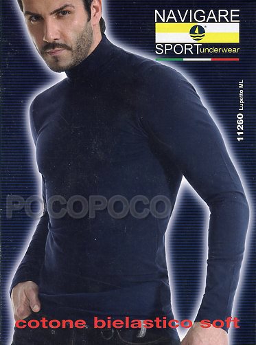 MAGLIA LUPETTO UOMO MANICA LUNGA COTONE ELASTICO NAVIGARE ART. 11260